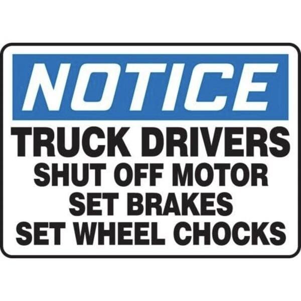 Accuform OSHA NOTICE Safety Sign TRUCK MTKC802XL MTKC802XL - main